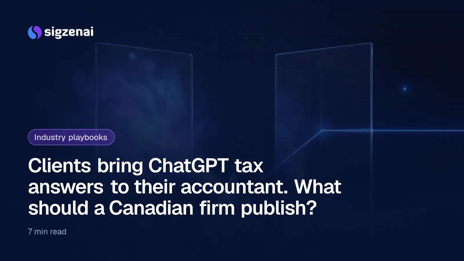 Clients bring ChatGPT tax answers to their accountant. What should a Canadian firm publish? — Two upright glass slabs, one filled with diffuse light and one clear with a precise beam, with a small prism catching both.