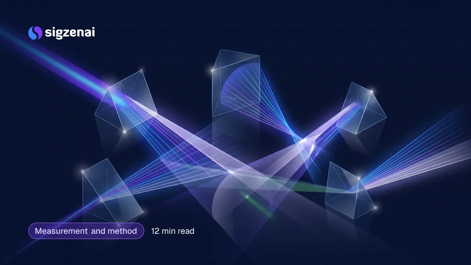 Measurement and method, 12 min read — Several glass prisms split the same beam of blue-violet light into fans of different widths and angles on a dark surface.